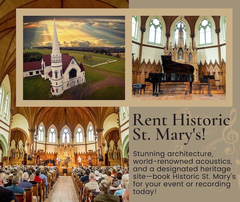 Rent Historic St. Mary's! Stunning architecture, world-renowned acoustics, and a designated heritage site--book Historic St. Mary's for your event or recording today! Contact us for more information! marc@underthespire.ca underthespire.ca/rentals/